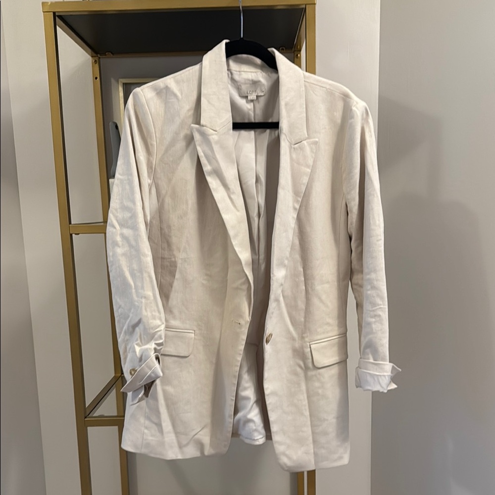 LOFT Cream Blazer Jacket
